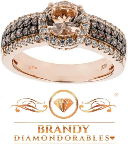Vista 2 de Brandy Diamondorables Anillo de plata de oro rosa de 18 quilates de 2.00 quilates.