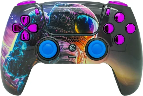 Vista 41 de Custom Wireless Controller Compatible with PS5 - Multiple Designs Available (Abstract Fusion)