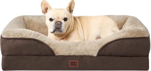 Vista 14 de EHEYCIGA Cama ortopédica para perros medianos, sofá cama de espuma viscoelástica con lados, forro impermeable y funda extraíble lavable, sofá