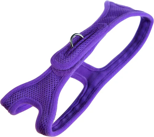 Vista 11 de Arnés ChokeFree de malla velpro, mascota, hombro cuello, XS, Negro