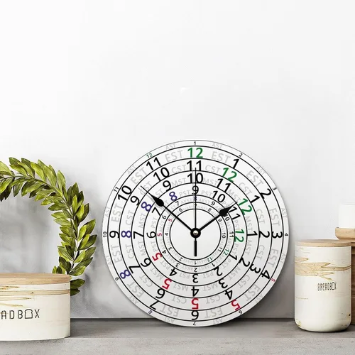 Vista 94 de Reloj de pared de guitarra acústica con aspecto de madera natural, reloj de madera rústico y elegante, 10 silenciosos, sin tictac, de cuarzo