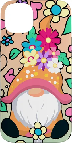 Vista 15 de Funda para iPhone XR con diseño de gnomo de verano y flores de margarita