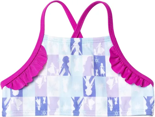 Vista 5 de Disney Frozen Elsa Anna - Conjunto de traje de baño falda de bikini de una pieza