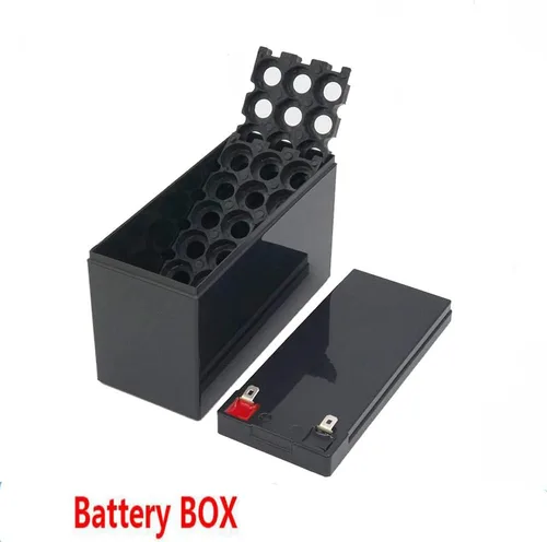Vista 2 de XBERSTAR Soporte de batería 18650, 12V 3S 7P Li-ion DIY soporte para batería 18650 Powerwall abrazadera puntual (caja negra y tira de níquel)