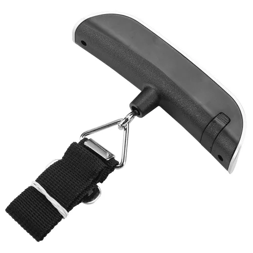 Vista 6 de Báscula de peso portátil digital para equipaje mini tamaño LCD digital digital colgando básculas portátil gancho balanza máxima carga 1102lbs