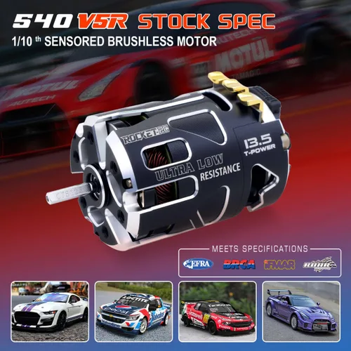 Vista 2 de Surpass Hobby 540 V5R 21.5T Motor sin escobillas con sensor, Motor RC de 2500kv de nivel de competición con eje de 5.0, ESPECIFICACIÓN Uso
