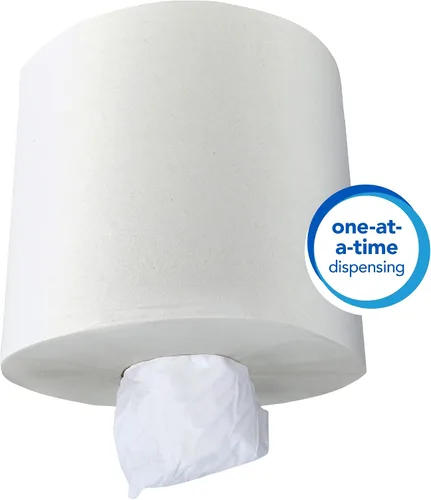 Vista 3 de Scott Professional Toallas de rollo central, a granel, 6 x 700 hojas (01032) Blanco, perforado, para entornos de alto tráfico, compatible