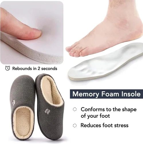 Vista 5 de RockDove Pantuflas tipo zueco con forro de sherpa para hombre