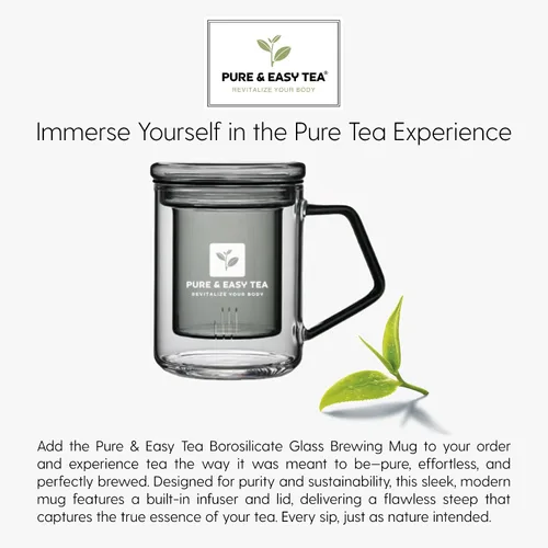 Vista 5 de Pure & Easy Tea Bolsas de filtro de té de alta calidad, infusores compostables sin blanquear con cordón para té de hojas sueltas, sobres desechables