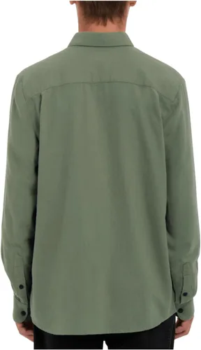 Vista 2 de Volcom Camisa Caden Solid de manga larga con botones para hombre