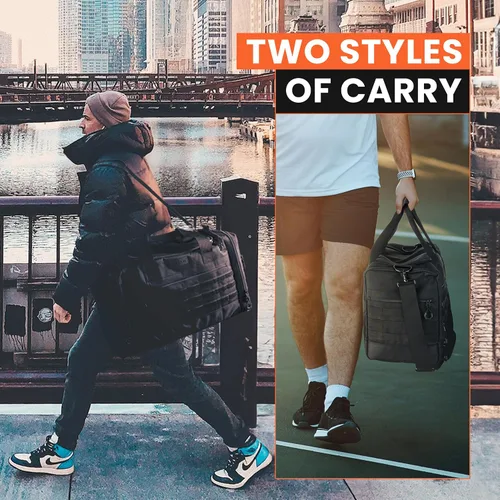 Vista 6 de Fitdom Bolsa de deporte para viajes, regalo de zapatillas de deporte, bolsa de gimnasio para deportes al aire libre, una bolsa de lona