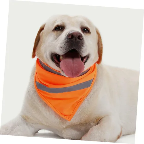 Vista 8 de Toalla triangular para mascotas, babero de seguridad para perro, bufanda reflectante para cachorro, bufanda reflectante para perro, bandana