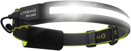 Vista 9 de Liteband PRO Serie 1000 - Linterna frontal personal ajustable de haz ancho, iluminación de 210°, funciona con pilas, se adapta a cascos y cascos
