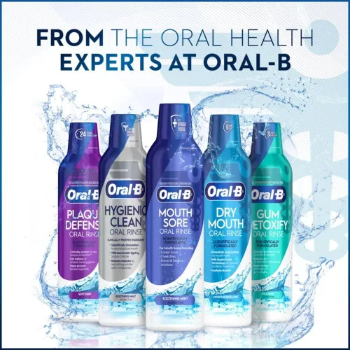 Vista 7 de Oral-B Enjuague bucal con enjuague bucal Dry Mouth Hydrizing Mint, 16 Fl Oz