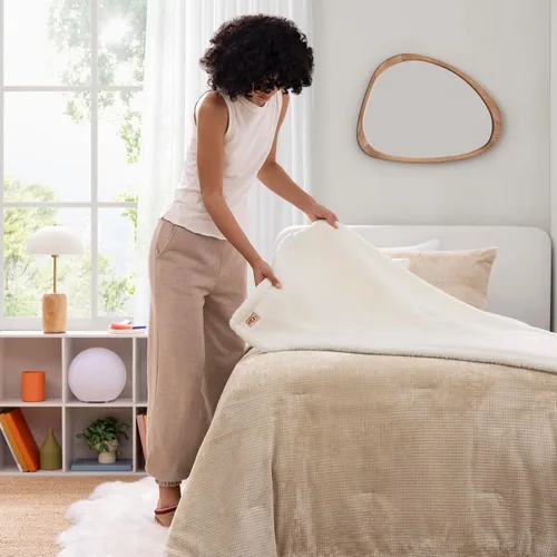 Vista 5 de UGG Remina - Juego de edredón individual, cama de dormitorio en una bolsa Beige