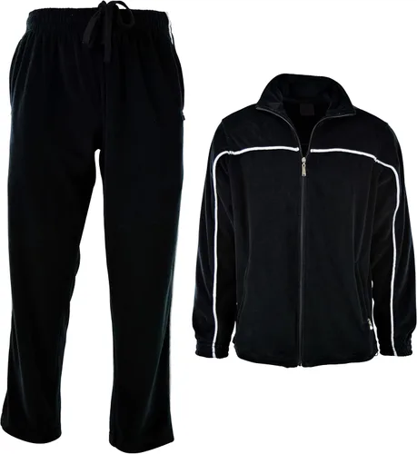 Vista 2 de ChoiceApparel Chándal de terciopelo para hombre con bolsillos con cremallera