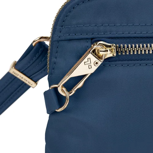 Vista 8 de Travelon Bolso cruzado convertible a medida antirrobo para mujer, Zafiro, talla única , Travelon Bolso cruzado convertible a medida antirrobo