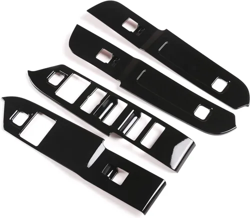 Vista 6 de Accesorios de coche para Land Rover Defender 110 130 2020 ABS Fibra de carbono Ventana Interruptor de elevación Botones Cubierta del marco