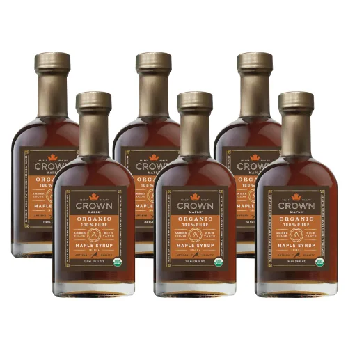 Vista 14 de Crown Maple Color ámbar, jarabe de arce orgánico de sabor rico, 12.7 onzas líquidas, adobos de sabor, cócteles, panqueques, calabaza y tocino