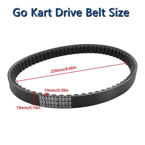 Vista 2 de 203589/5959 Correa de transmisión Go Kart Compatible con correa de transmisión convertidor de par serie 30 Reemplazo para Manco Comet Murray 12-8487