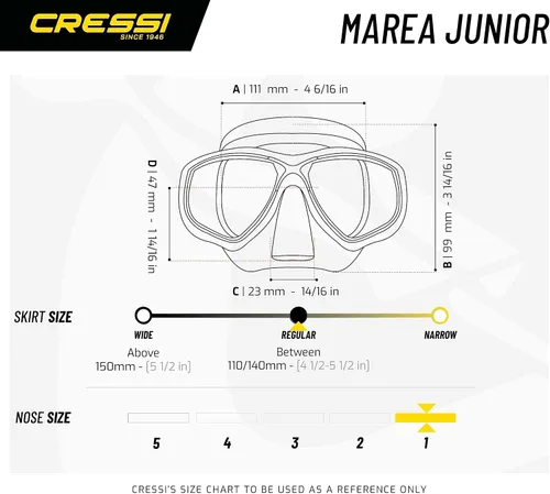 Vista 5 de Cressi Kids' C Estrella VIP Jr Clear/Lime Junior Snorkeling/Diving Combo Set