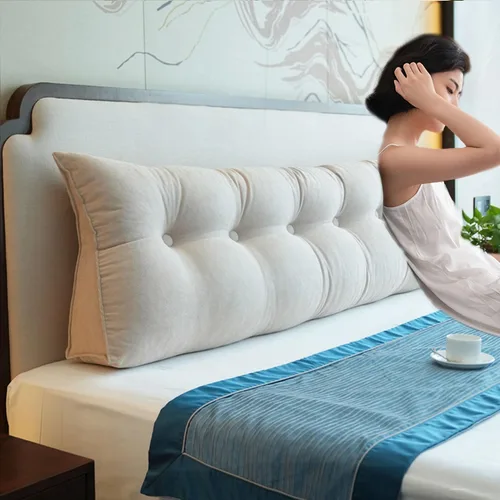 Vista 3 de Cojín de respaldo de lectura para cabecero, sofá cama, cabecera tapizada, almohada de cuña grande con soporte de espalda, almohada lumbar