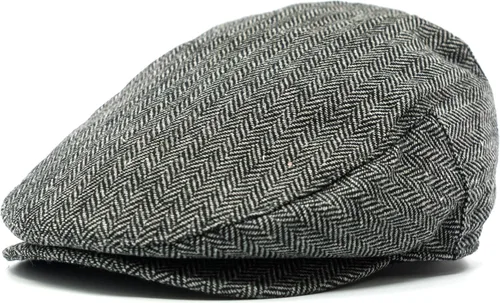 Vista 15 de Gorra plana clásica de retazos de espiga a cuadros Newsboy Ivy Hat
