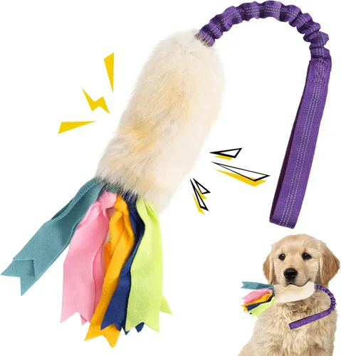 Vista 8 de wodoca Juguete de remolcador para perros, juguetes para perros para masticadores agresivos, juguete de cuerda fuerte para chirridos, juguete
