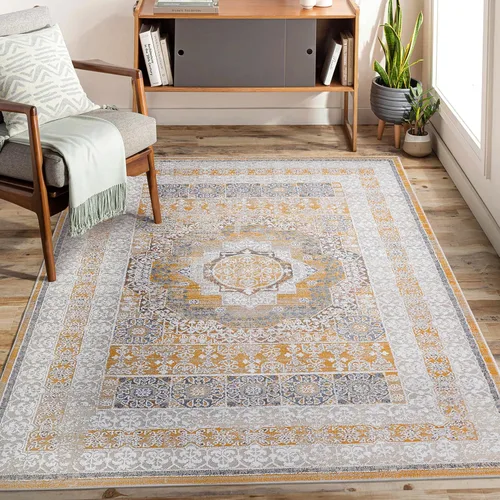 Vista 32 de NAAR PAYAS - Alfombra de área de 2 x 3 pies, diseño geométrico beige para sala de estar, dormitorio y comedor