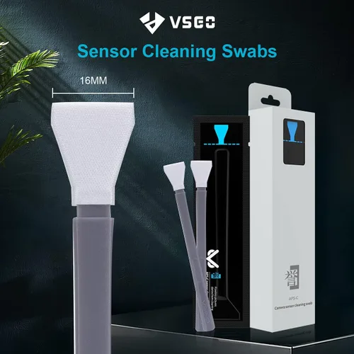 Vista 2 de VSGO Kit de limpieza de sensor de cámara APS-C, hisopos de limpieza de sensores, compatible con cámaras digitales DSLR y SLR (V-S02-12)