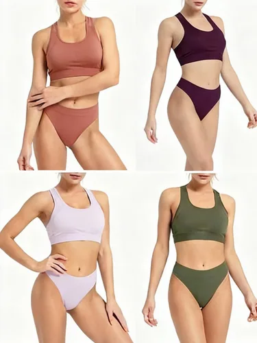 Vista 2 de GRANKEE - Tangas sin costuras transpirables para mujer, tangas que no se marcan, paquete de ropa