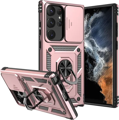 Vista 9 de Funda para S23 Ultra, con cubierta para cámara, [grado militar] 16 pies. Funda probada contra caídas con funda protectora magnética para Galaxy S23
