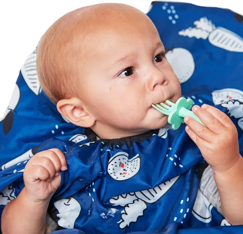 Vista 5 de grabease Allover Waterproof Bib for Self-Feeding Infants and Toddlers, Machine Washable, Ages 6-24 Months