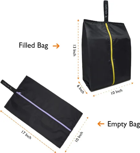 Vista 3 de Ecoright - Bolsas de zapatos para viajes, 100% recicladas resistentes al agua, bolsas de zapatos para almacenamiento, artículos esenciales de viaje