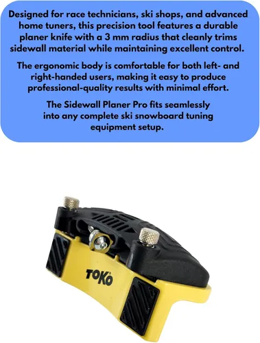 Vista 8 de TOKO Sidewall Planer Pro - Herramienta profesional de corte lateral de esquí para esquí de precisión y snowboard, ajuste de bordes, extracción
