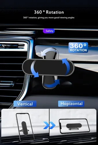 Vista 3 de Soporte magnético para teléfono de coche, 2 unidades, rotación de 360°, apto para teléfonos inteligentes generales