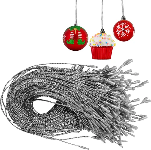 Vista 7 de R'ND Toys - Ganchos metálicos para adornos de Navidad, fáciles de enganchar, para colgar decoraciones de árbol de Navidad, paquete de 200