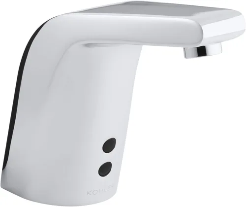 Vista 2 de KOHLER 13461-CP Grifo de lavabo de baño esculpido de un solo orificio sin contacto alimentado por CC con tecnología Insight(TM), mezclador de Cromo