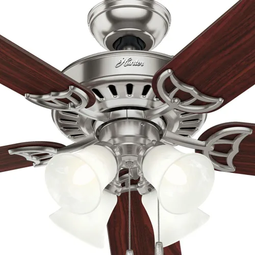 Vista 9 de Hunter Studio Series, Indoor, Ceiling Fan, Quiet, 52 inch, Brushed Nickel Níquel cepillado