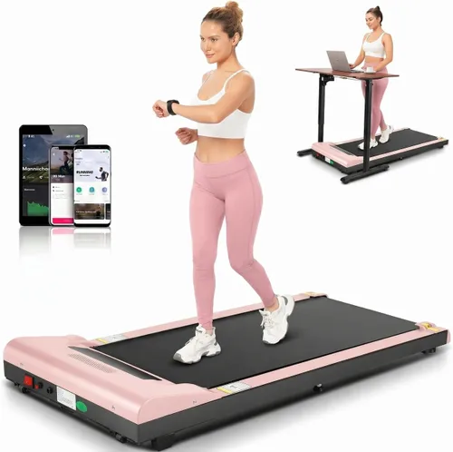 Vista 13 de Cinta de Caminar Portátil con Capacidad de 300 Libras, Cintas de Correr Portátiles para Casa y Oficina, Cinta de Correr Bajo el Escritorio