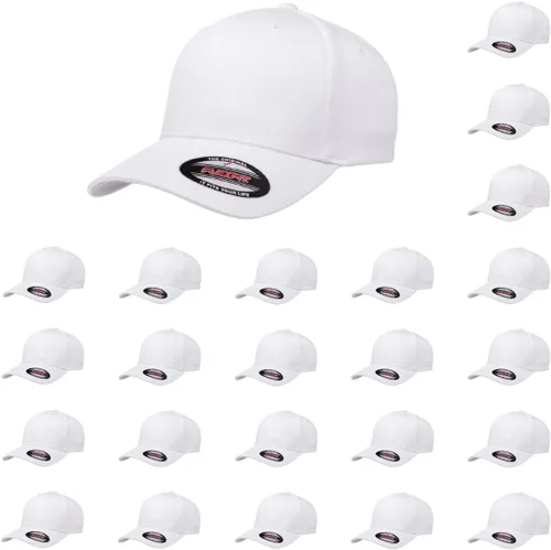 Vista 94 de Gorra de béisbol Flexfit Wooly Combed Premium de 6 paneles estructurada Ajuste elástico Paquete al por mayor disponible Negro