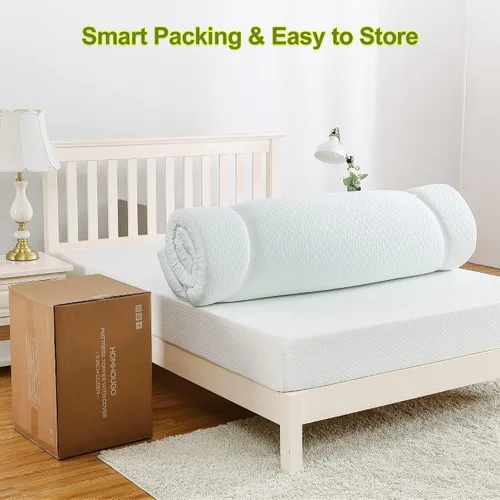 Vista 7 de [Usado] IDEALHOUSE Cubrecolchón tamaño King 2024 de espuma viscoelástica de 3 pulgadas, protector de colchón con funda de bambú con cremallera