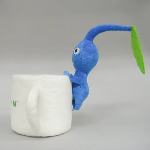 Vista 3 de Nintendo Sanei Boeki PKZ02 Peluche de Pikmin Serie de Mercancía, Soporte de Accesorio Pikmin Azul (Taza), Altura 5.9 pulgadas (15 cm)