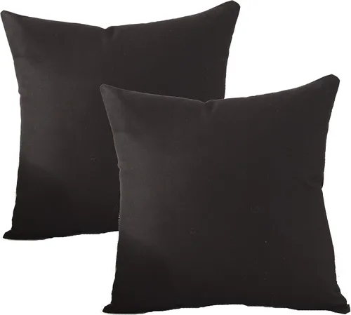 Vista 10 de TAOSON - Funda de cojín cuadrada de lona de algodón 100% sólida, decorativa, para sofá, cama, silla, decoración del hogar, solo funda, sin relleno