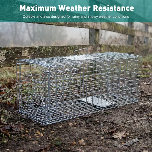 Vista 6 de cdar Cdar Live Feral Cat Trap 33 Inch Humane Cage Pedal Trigger