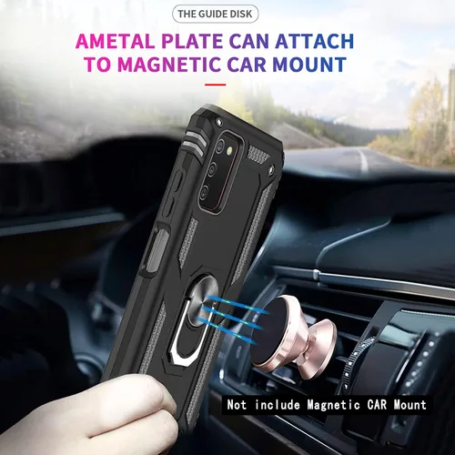 Vista 4 de LeYi para Samsung Galaxy A03S Funda de teléfono, Funda Samsung AO3S con [Paquete de 2] Protector de pantalla, [Calidad militar] Funda protectora