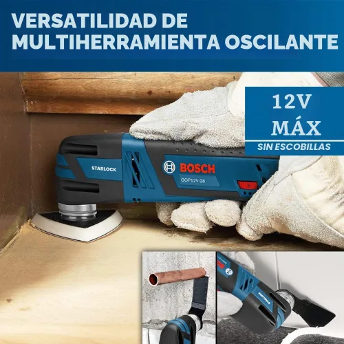 Vista 10 de Bosch GOP12V-28N 12 V máx EC Herramienta oscilante sin cepillo Starlock® (Herramienta desnuda)