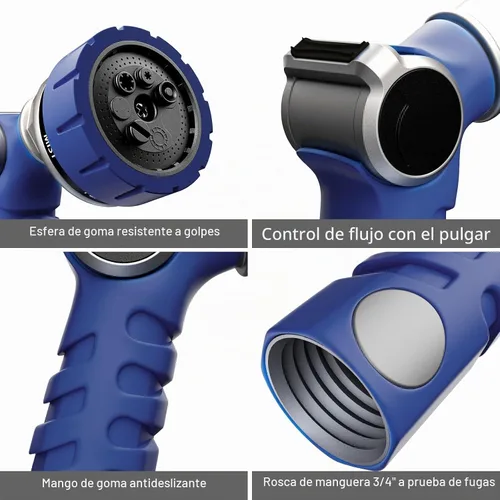 Vista 7 de RESTMO Boquilla de manguera resistente, rociador de manguera de agua