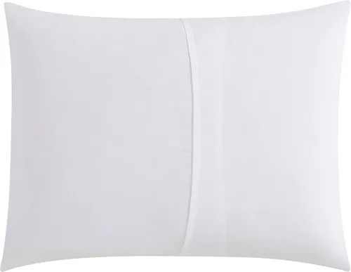 Vista 9 de Vera Wang - Juego de funda de edredón tamaño Queen, ropa de cama de algodón suave con fundas de almohada a juego, cierre de botón y lazos interiores