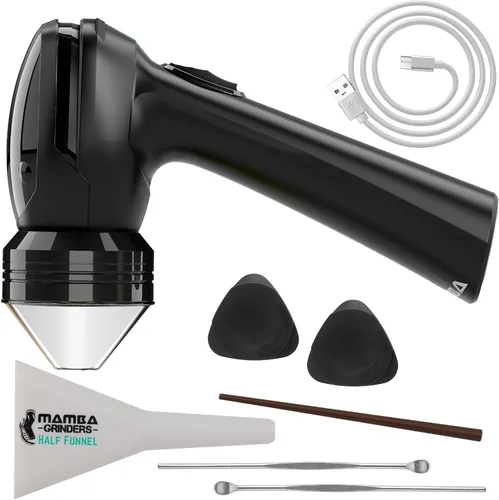 Vista 7 de Mamba Molinillo de especias eléctrico original, recargable por USB, molinillo de hierbas y especias con dientes de aluminio, molinillo de cocina